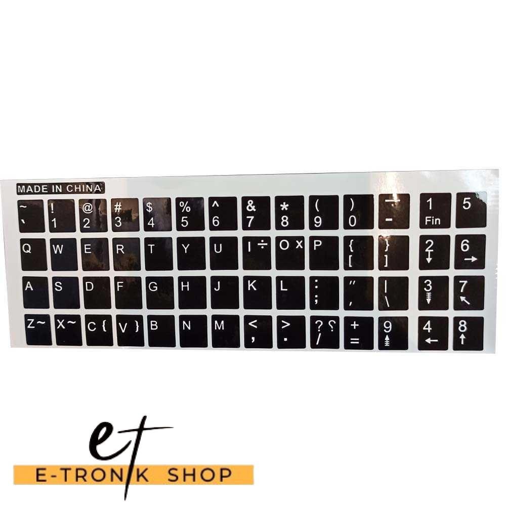 Jual ETRONIK Stiker Keyboard English Layout Key Caps Sticker QWERTY ...