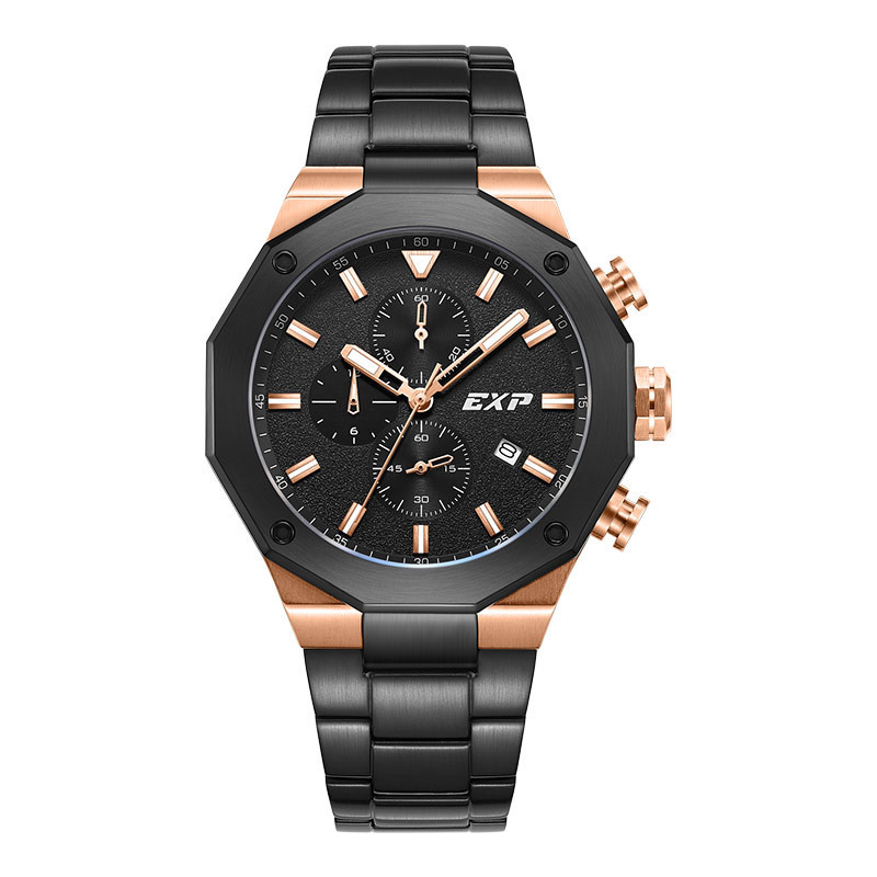 Jual Jam Tangan Pria Expedition Chronograph E 6849 MC BBRBA Men Black Dial Black Stainless Steel Strap Shopee Indonesia