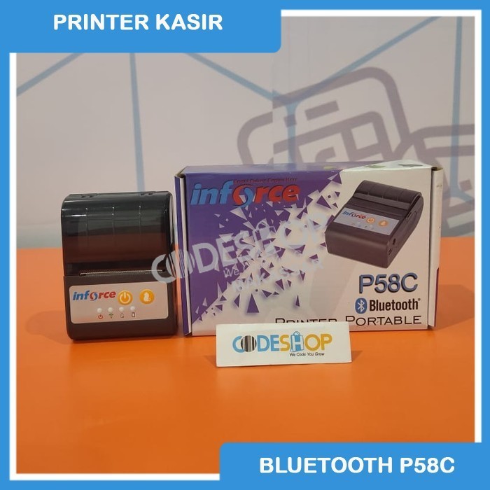 Jual PRINTER PORTABLE BLUETOOTH THERMAL INFORCE P58C | Shopee Indonesia