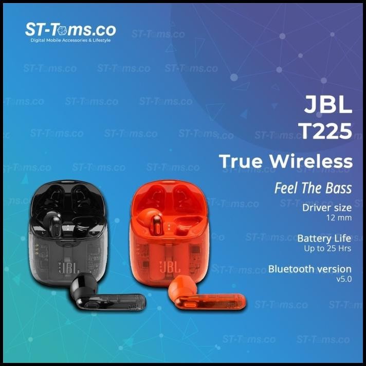 Jual Jbl Tune 225 Tws Ghost Edition Pure Bass True Wireless In-Ear ...