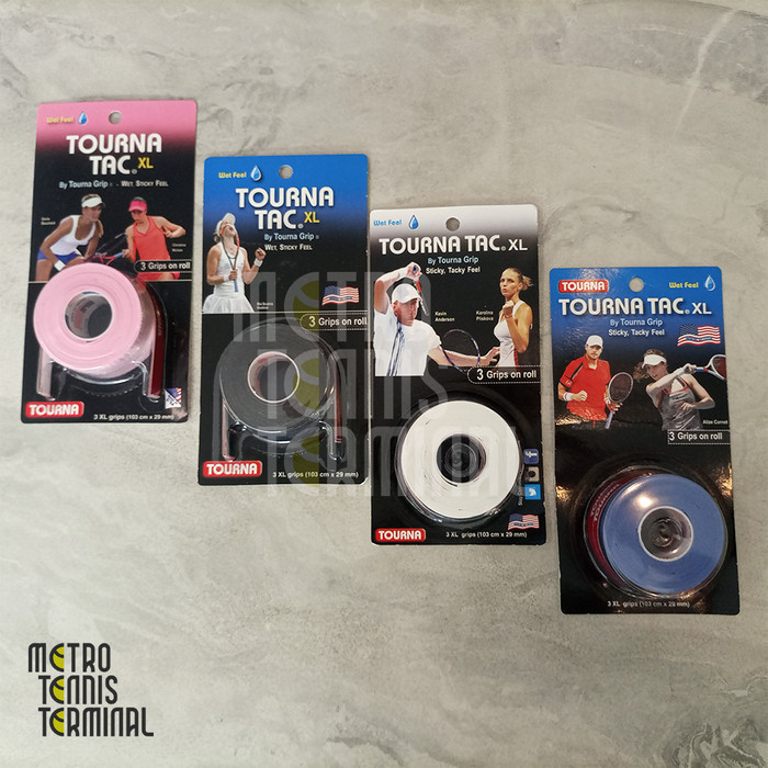 Tourna Tac Wet Feel Griffbänder – 2er Pack, Weiß, Für Klebrigen, Nassen Griff Am Schläger