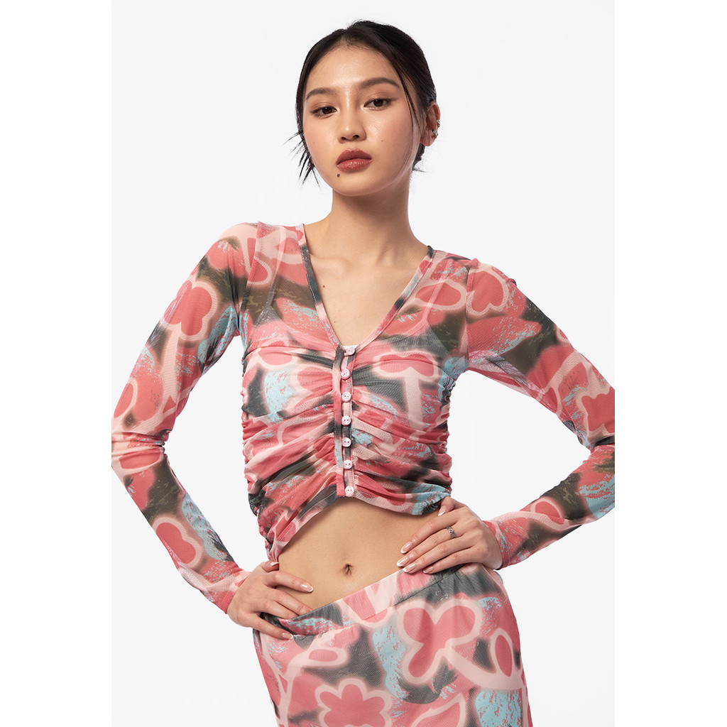 Jual COLORBOX Printed Long Sleeve Top Multicolor | Shopee Indonesia