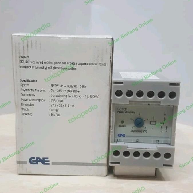 Jual PHASE FAILURE RELAY GAE GC1100 / GC 1100 ORIGINAL TERMURAH ...