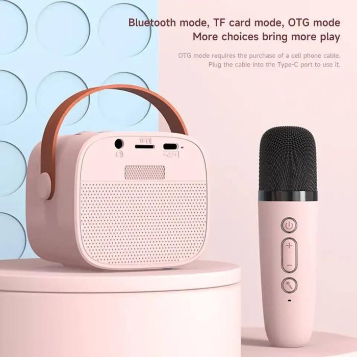 Jual Speaker Bluetooth Karaoke Mic Wireless Portable Karoke Microphone ...