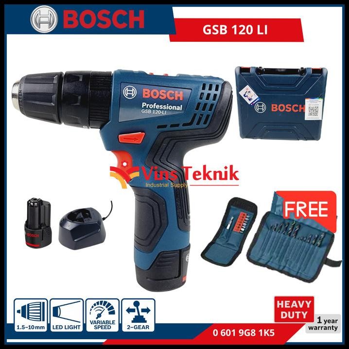 Jual Cordless Impact Drill 12V Gsb120Li Bosch Gsb 120 Li 1 Baterai ...