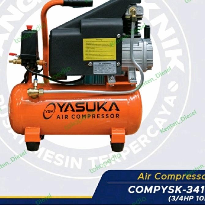 Jual Kualitas terbaik] kompresor ANGIN Listrik 3/4 HP 10L Oilless ...