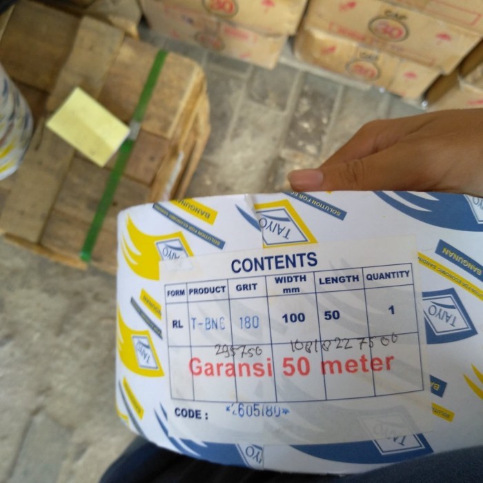 Jual Amplas Roll Taiyo 180 / Amplas Roll / Sandpaper Best Quality