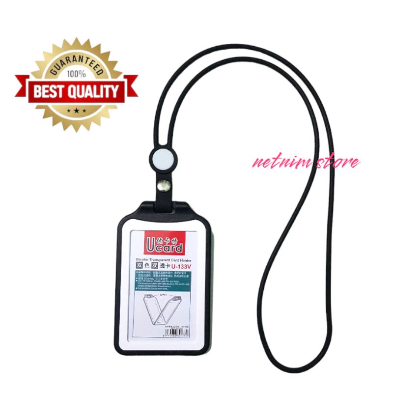 Jual ID CARD KARET KANCING WARNA - holder idcard plastik premium ...