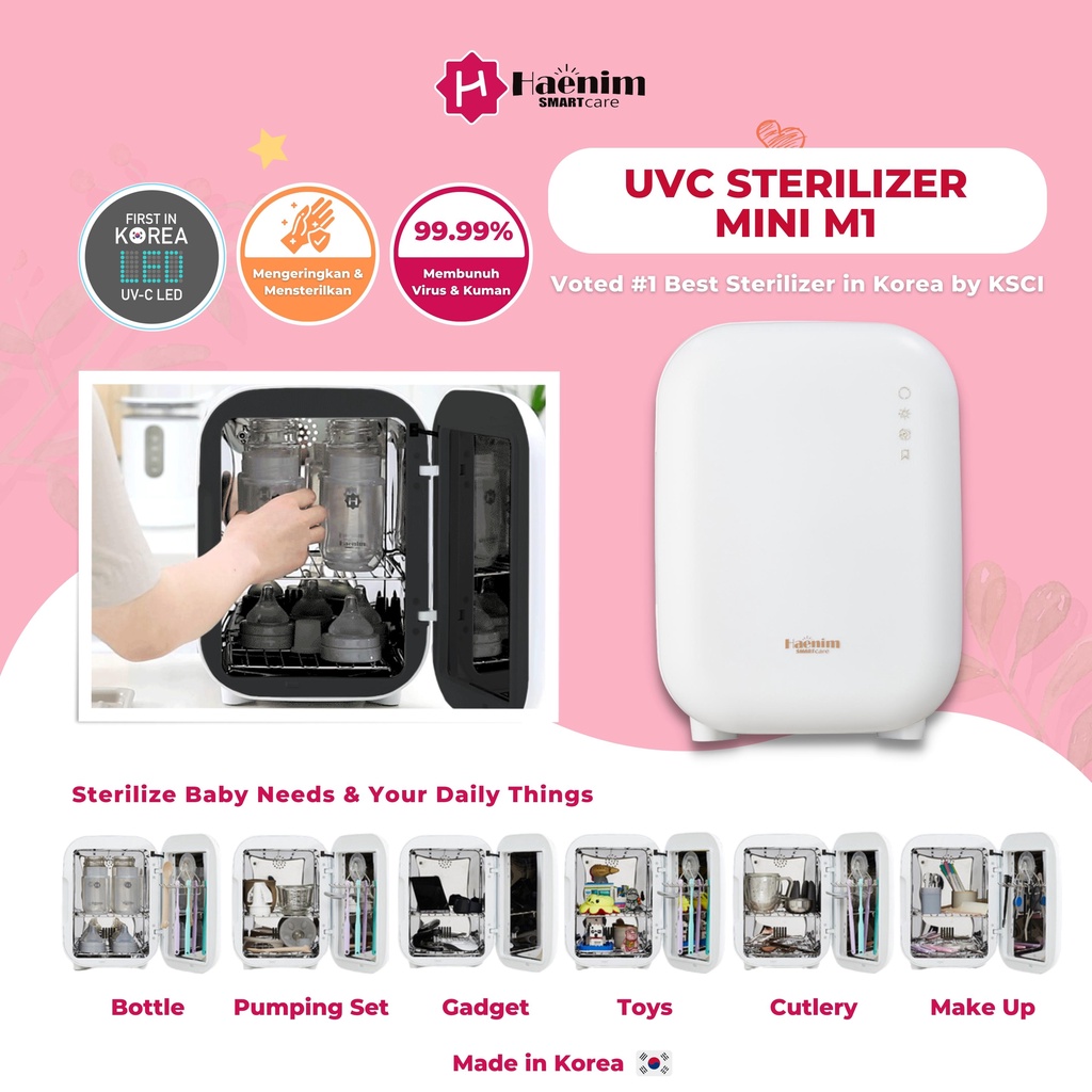 Jual Haenim Smart UV LED Sterilizer Box M1 for Baby Bottle Dish