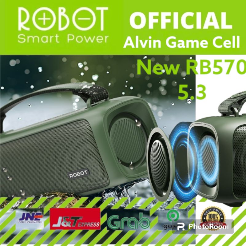 Jual ROBOT RB570 BASS BOOST RGB LIGHTs IPX5 BLUETOOTH 5.3 SPEAKER GREEN ...