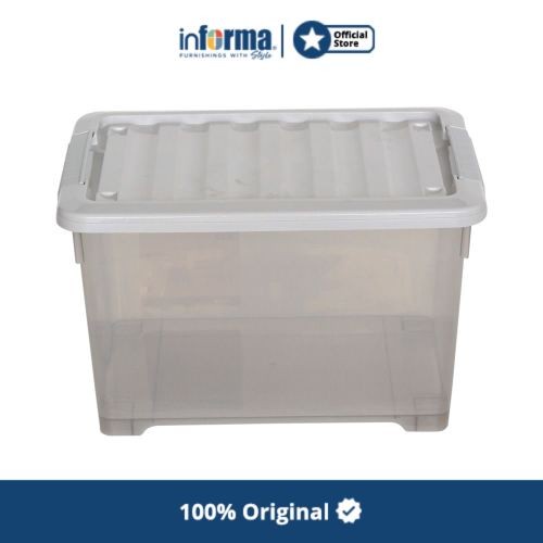 Jual INFORMA - KOTAK PENYIMPANAN - STORAGE BOX 15L GREY 38X27X24CM ...