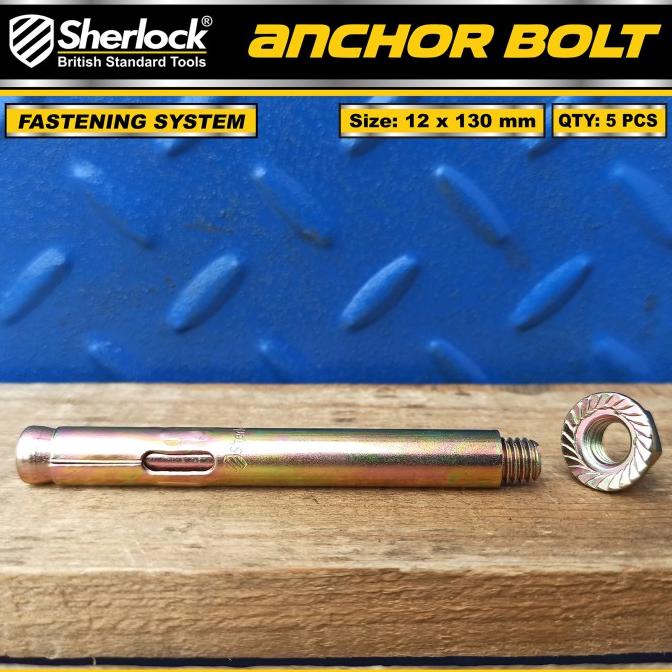 Jual Angkur Baut Anchor Bolt Dinding Beton 12 X 130 Mm (Isi 2 Pcs ...