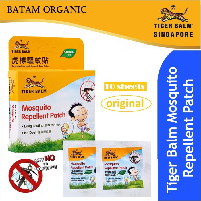 Jual TIGER BALM MOSQUITO REPELLENT PATCH ISI 10 PATCHES ANTI NYAMUK ...