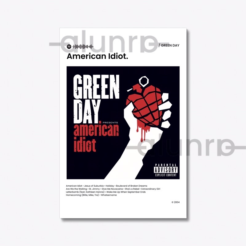 Jual poster aesthetic band green day cover album | Shopee Indonesia