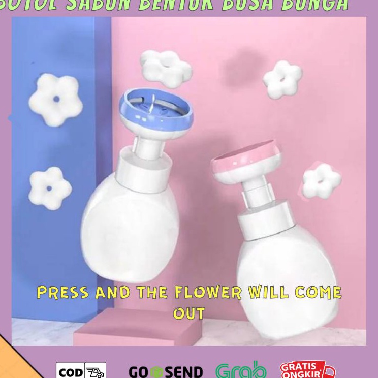 Jual MURRRMERRR BOTOL SABUN BENTUK BUSA BUNGA/FLOWER STAMP HAND SOAP