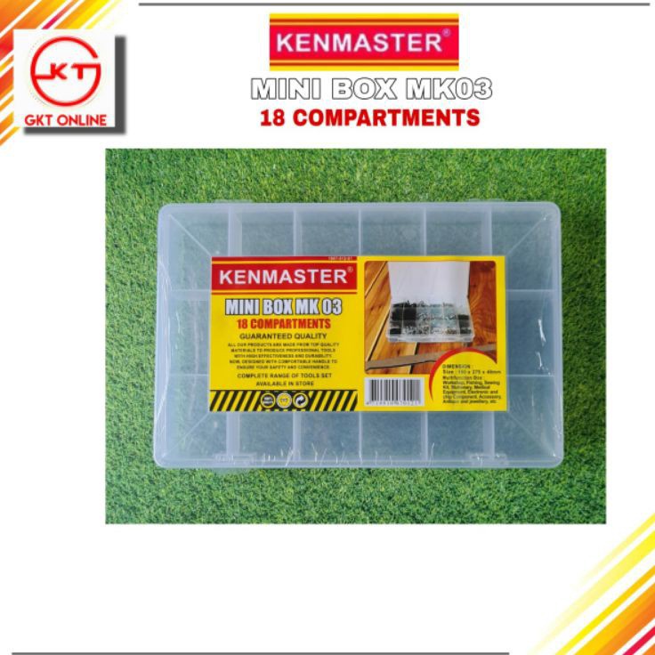 Jual tj Mini Box MK 03 Kenmaster 18 compartments / Tool Box Mini 18 ...