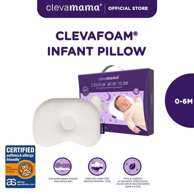 Jual Clevamama Baby Clevafoam Infant Pillow Bantal Anti Peyang Bayi 0