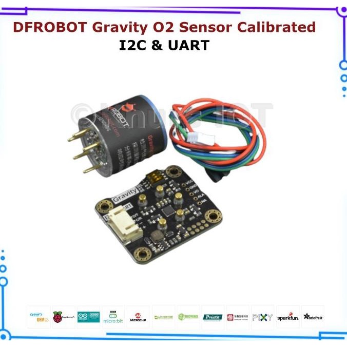 Jual DFRobot Gravity : O2 Sensor ( Calibrated ) Oxygen Sensor - I2C ...