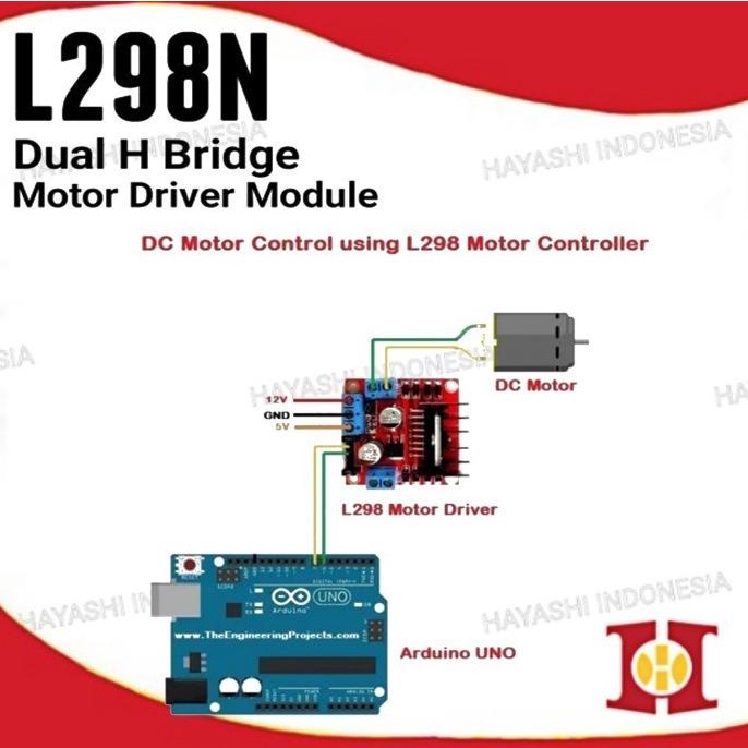 Jual L298N L298 Dual H Bridge Stepper Motor Driver Module Arduino ...