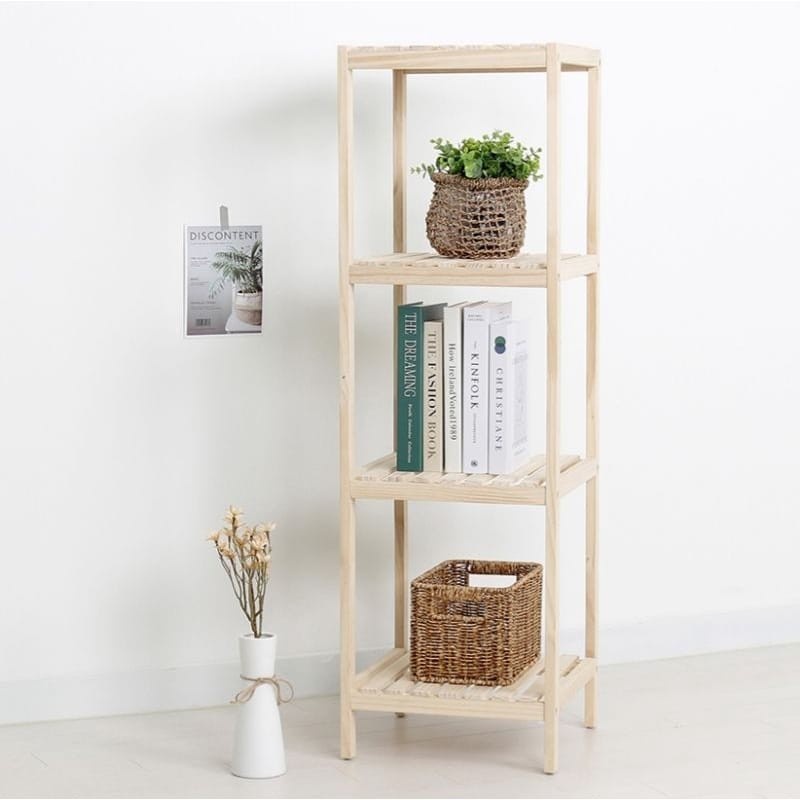 Jual Oana Wooden Shelf 4/ Rak Kayu / Rak Serbaguna / Rak Samping /Rak ...