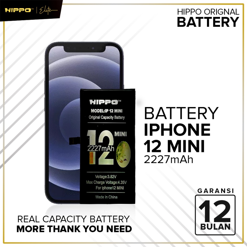 Jual Hippo Baterai iPhone 12 MINI 2227 mAh Original Cell Battery Batere  Batrai | Shopee Indonesia