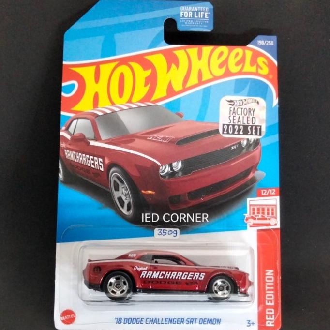 Jual Hot Wheels 18 Dodge Challenger Srt Demon Red Edition 3509 S10