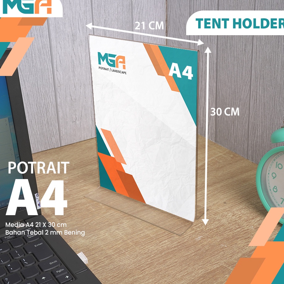 Jual Kilat Hemat Tempat Brosur Stand Mm Tent Holder Tent Card Akrilik Ukuran A Portrait