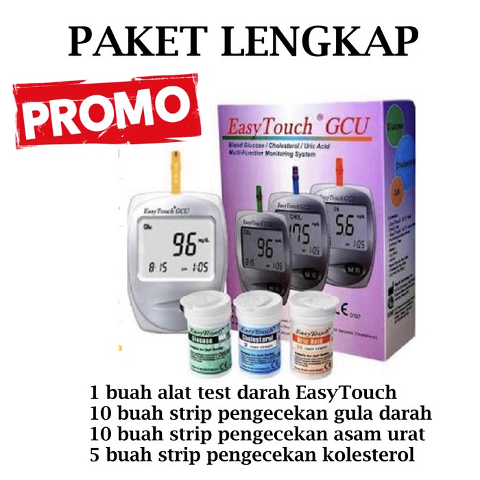 Jual Alat Pengukur Kadar Gula Darah Kolesterol Asam Urat Cek Easy Touch