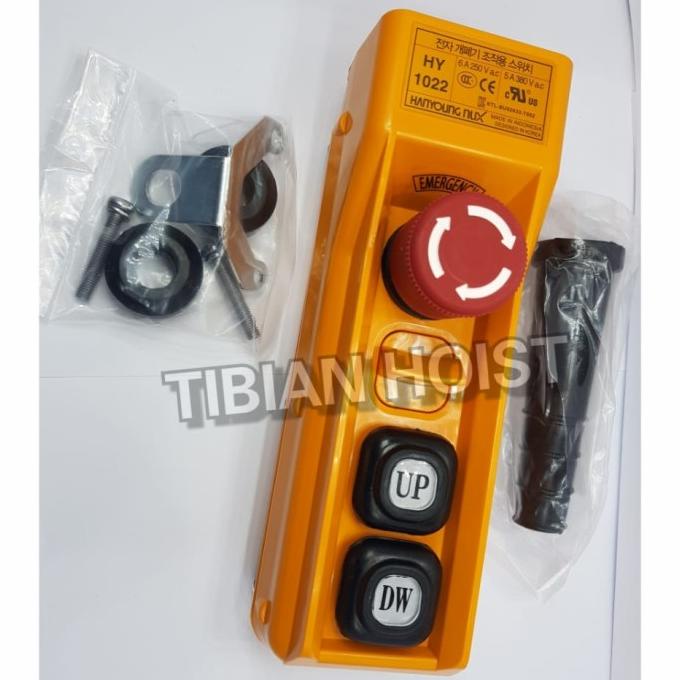 Jual Remotte Hoist/push button 2 tombol + emergency (Up-Down) | Shopee ...