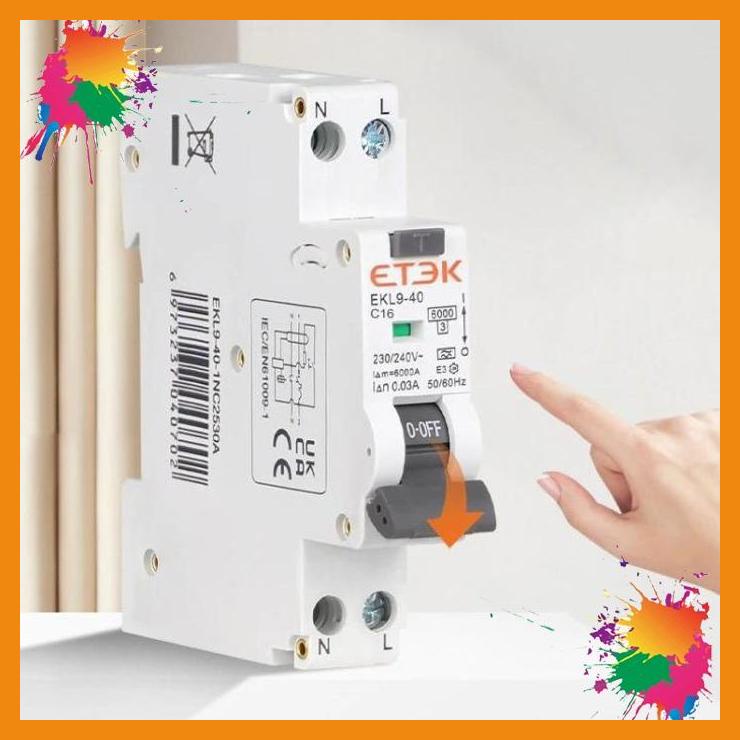 Jual water heater waterheater mcb rcd rcbo elcb rccb et3k c16 16a 30ma