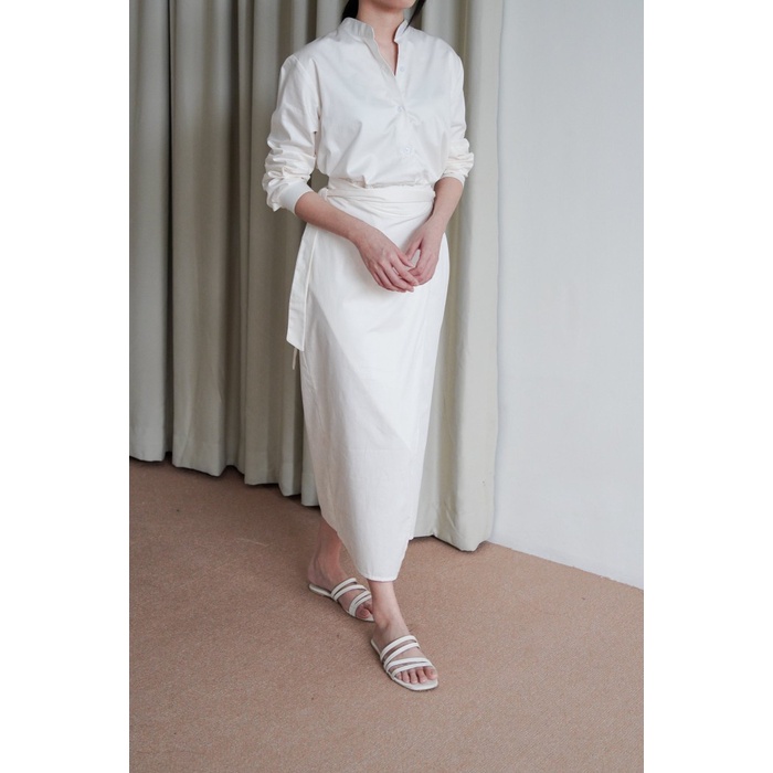 Jual PAFON Sada Dress - Broken White | Shopee Indonesia