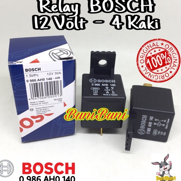 Jual ・ kD Relay BOSCH 12V 4 Kaki / Relai Klakson / Riley Bosch 4 Pin