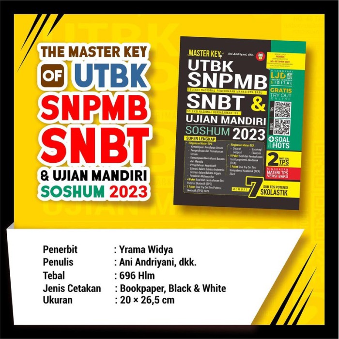 Jual MUST HAVE!! TERLARIS MASTER KEY OF UTBK SNPMB SNBT & UJIAN MANDIRI ...