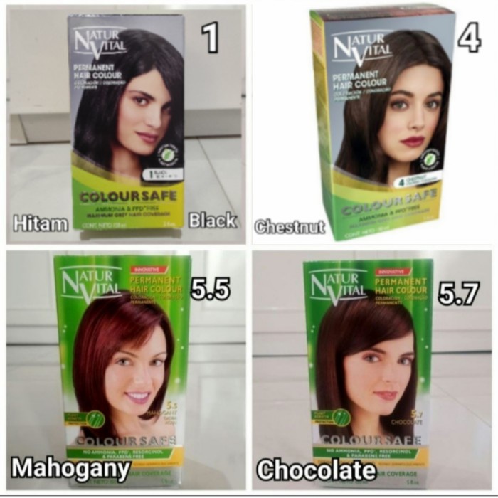 Jual Natur Vital Permanent Hair Color Colour - Pewarna Rambut Organik ...