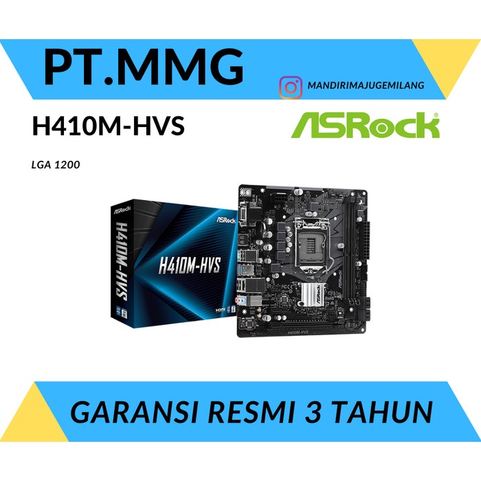 ASRock Carte Mère H410M-HVS (Intel LGA 1200) Micro ATX