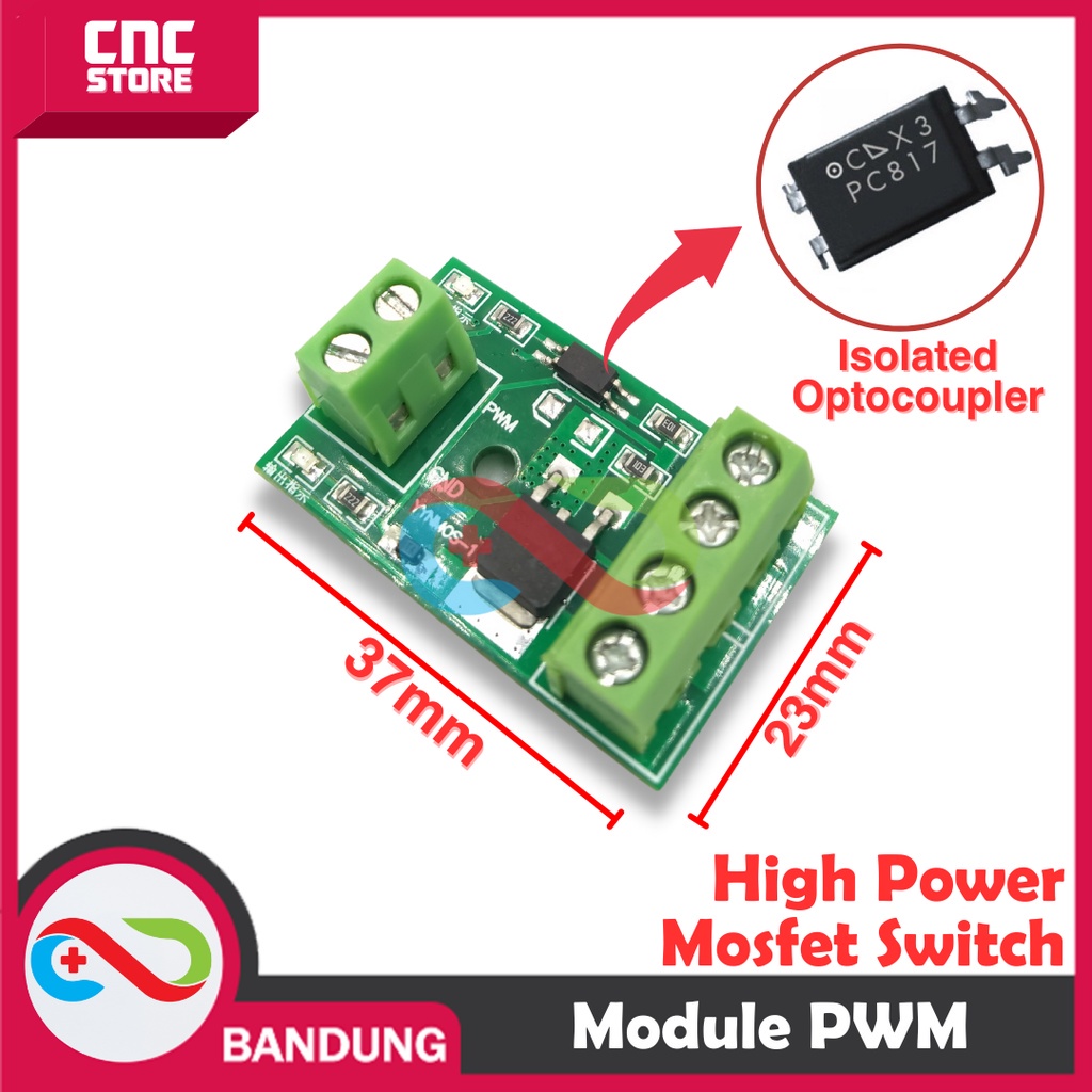 Jual HIGH POWER MOSFET SWITCH RELAY MODULE PWM CONTROL ISOLATED