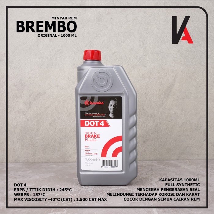 Jual Brake Fluid Dot 4 1000Ml Brembo Original Minyak Rem Oli Rem