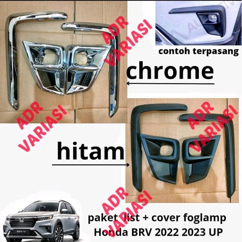 Jual Paket Cover Foglamp List Foglamp Honda Brv Model Dynamic Sporty Hitam Chrome