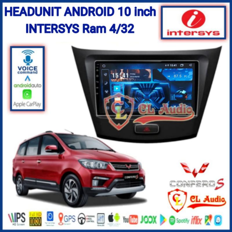 Jual Head Unit Android Intersys 10 Inch OEM Wuling Confero Car play ...