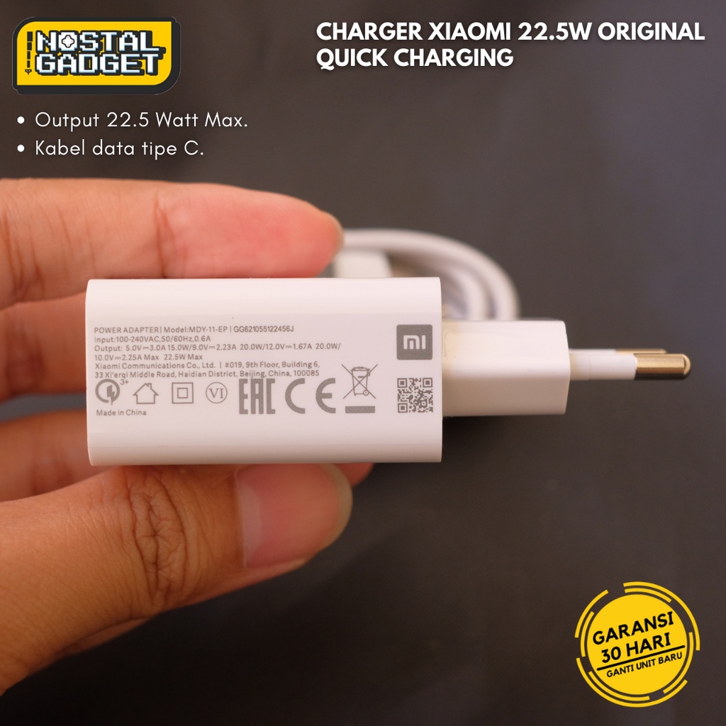 Kepala Charger Xiaomi Adaptor Xiaomi Original Kepala Charger Xiaomi Redmi  Watt Charger Original Xiaomi MDY-11-