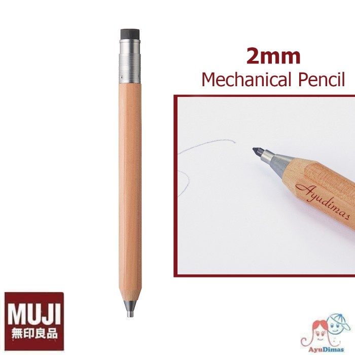 Jual Muji Wooden 2mm Mechanical pencil pensil mekanik 2 mm Shopee Indonesia