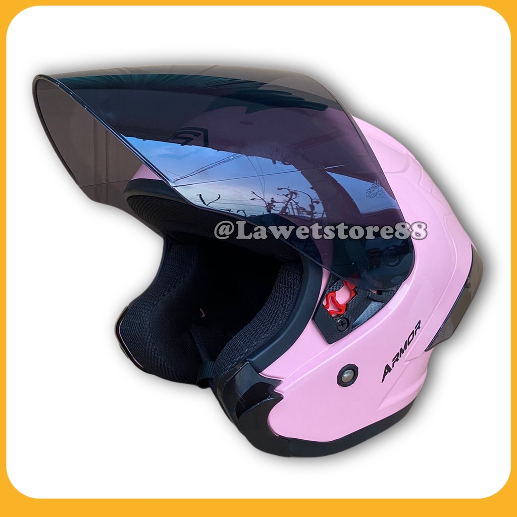 Jual Helm Sepeda Motor Half Face Js Yakuza Armor Solid Polos Helem Pria Wanita Dewasa Standar