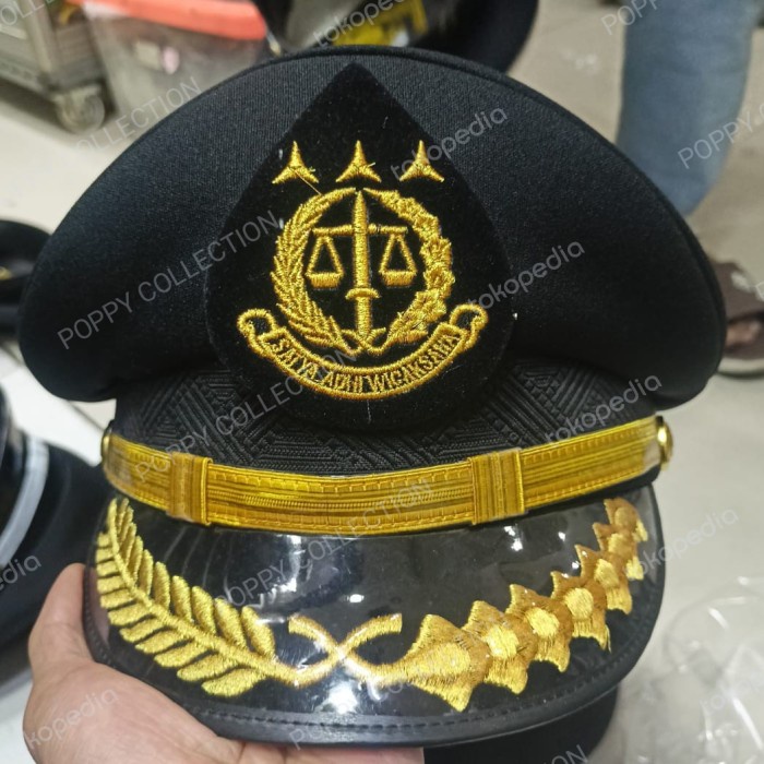 Jual [Baru] Topi Pet Pdu Jaksa Dan Kejaksaan Ri Golongan 3D - 4B Asli ...