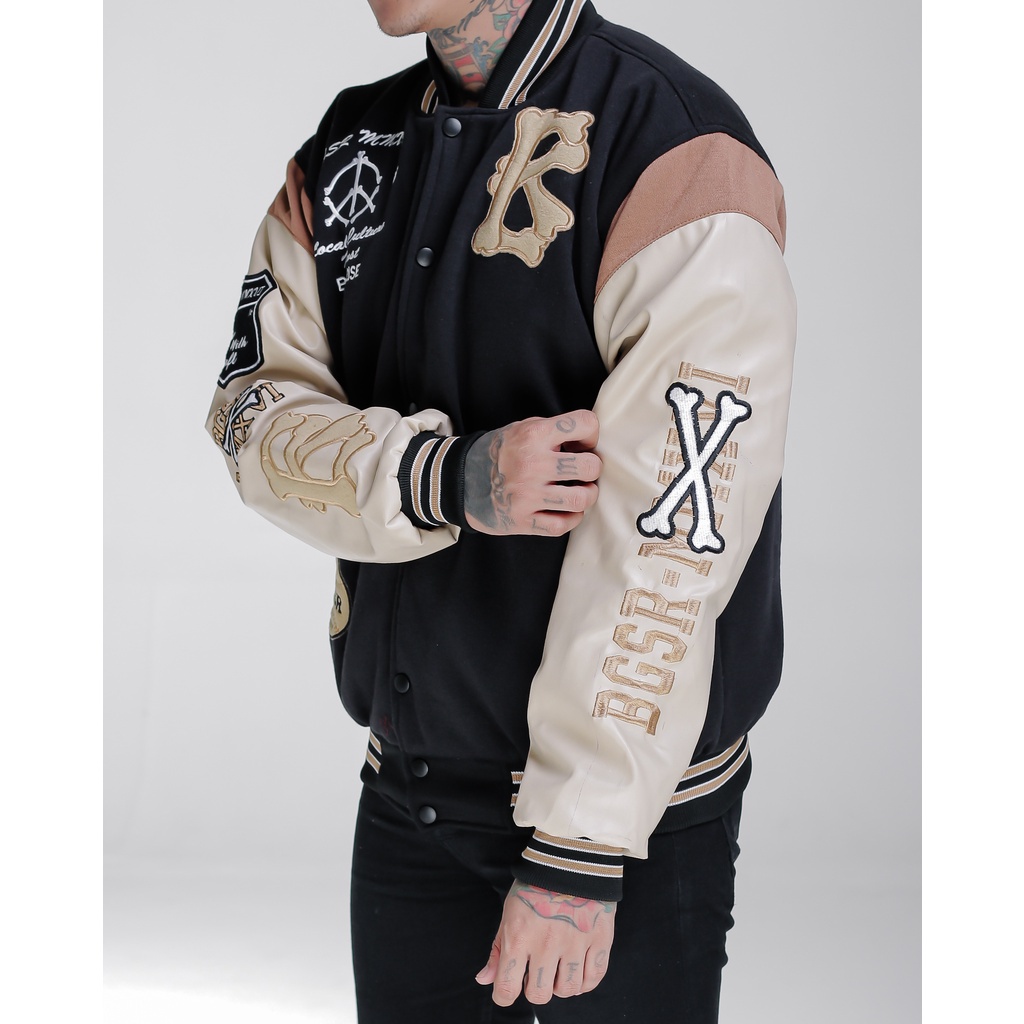 Jual [EXCLUSIVE] BEST QUALITY JAKET VARSITY BASEBALL-JAKET VERSITY BONE ...