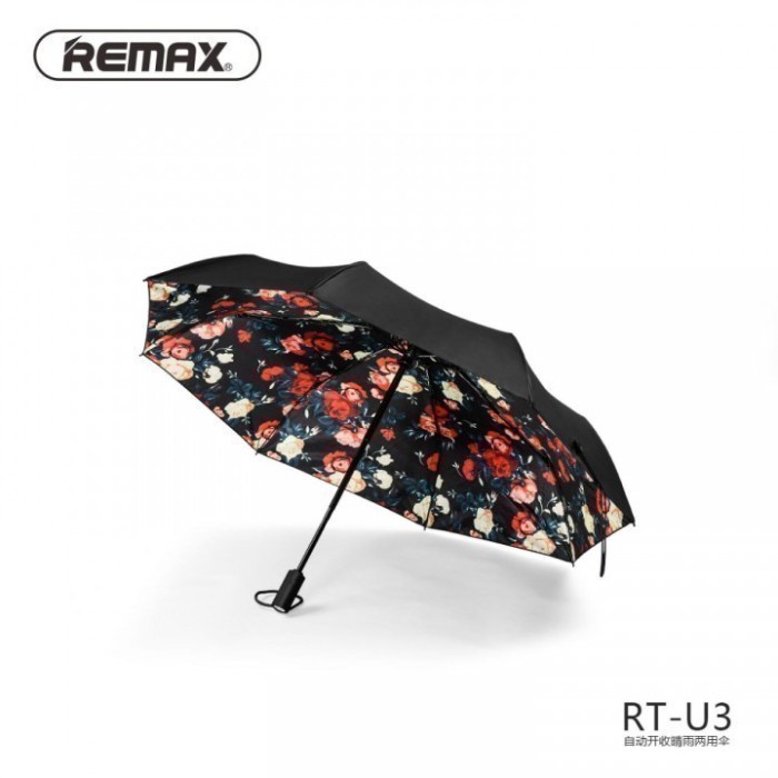 Jual REMAX RT-U3 AUTOMATIC UMBRELLA PAYUNG LIPAT MINI OTOMATIS ROSE ...