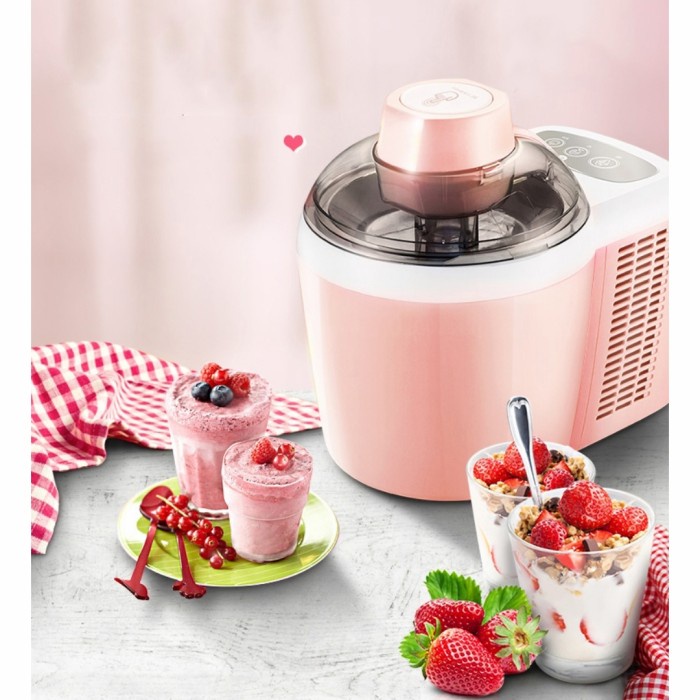 Jual home full automatic ICM700A1 mini ice cream maker mesin ice