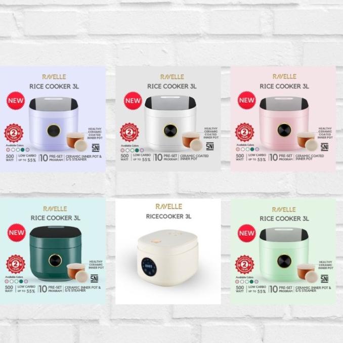 Jual Ravelle Rice Cooker Digital Low Carbo 3 Liter RCR-3LS / RCR3LS ...