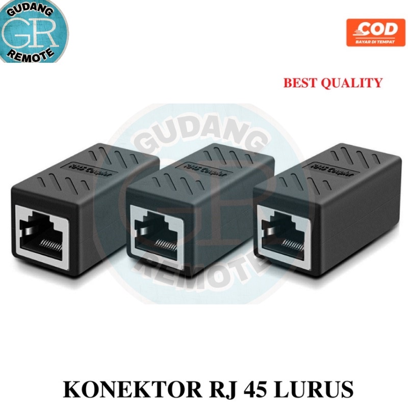 Jual Konektor RJ 45 Barrel UTP Sambungan Lan Adapter Extension ...