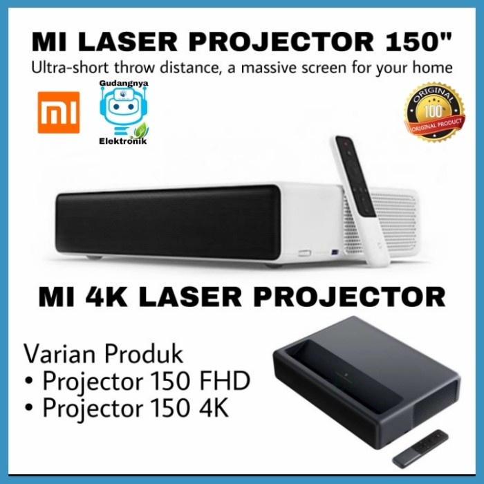 Jual XIAOMI LASER PROJECTOR 4K / FHD -MI 4K LASER PROJECTOR 150" FULL ...