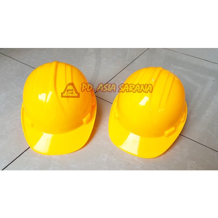 Jual Safety Helmet Yellow Full Set / Helm Proyek Kuning / Helem Banan